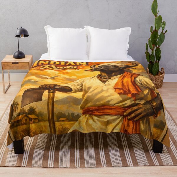 Item preview, Indian Roots Buffalo Vintage India Art designed and sold by AuraloomAtelier.