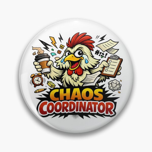 Item preview, Chicken Chaos Chaos Coordinator Funny Office T-Shirt designed and sold by MerchlyMike.