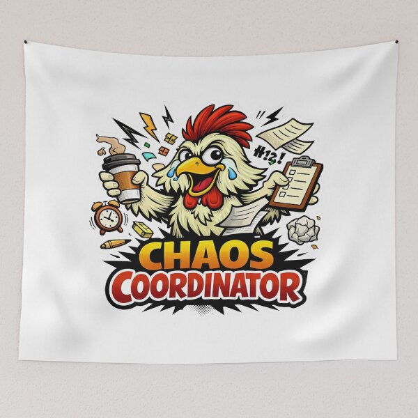 Item preview, Chicken Chaos Chaos Coordinator Funny Office T-Shirt designed and sold by MerchlyMike.