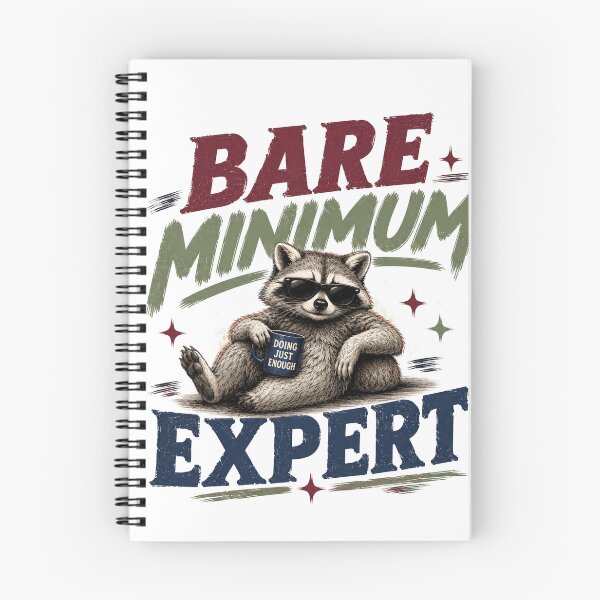 Item preview, Bare Minimum Expert Raccoon Graphic Tee shirt designed and sold by STUDIODRKS.