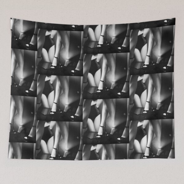 Item preview, Slim sexy shop dummy mannequin dummy legs in window black and white silver gelatin 35mm analog film photo designed and sold by edwardolive.
