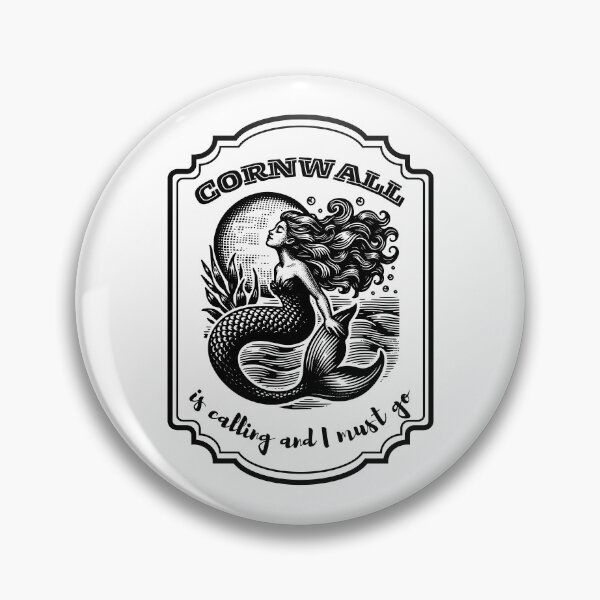 Item preview, Cornwall Is Calling and I Must Go Mermaid Design designed and sold by S-and-W-4ever.