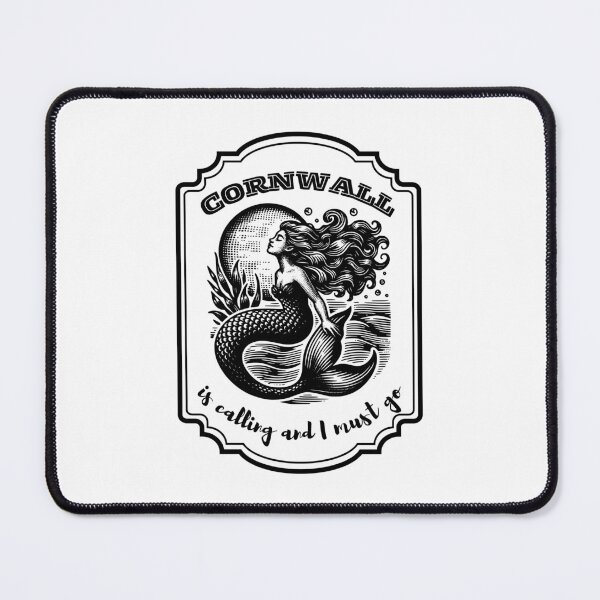 Item preview, Cornwall Is Calling and I Must Go Mermaid Design designed and sold by S-and-W-4ever.