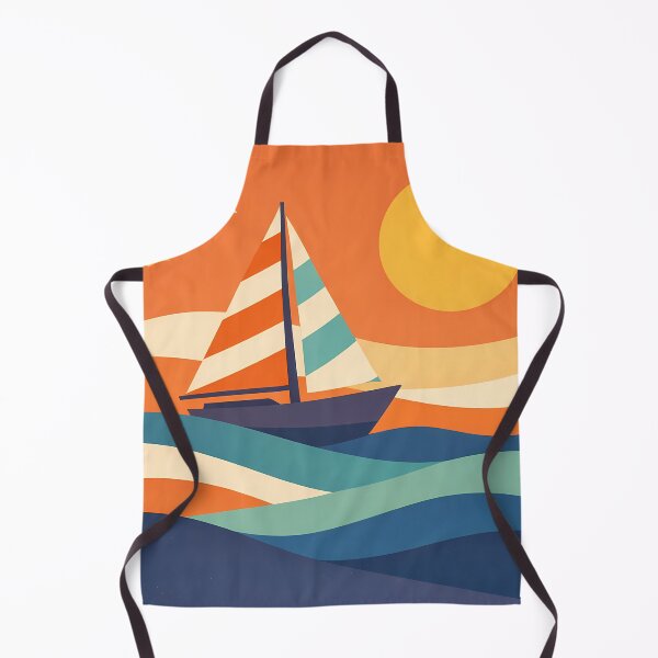 Item preview, Colour Block Sailboat at Sunset designed and sold by InkSmithery.