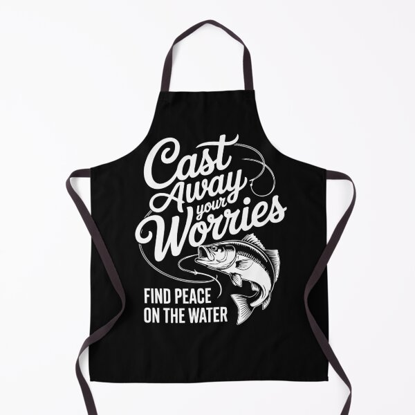 Item preview, Cast Away Your Worries Fishing Quote – Peaceful Angler Typography Bass Illustration designed and sold by Ladys-Gents.