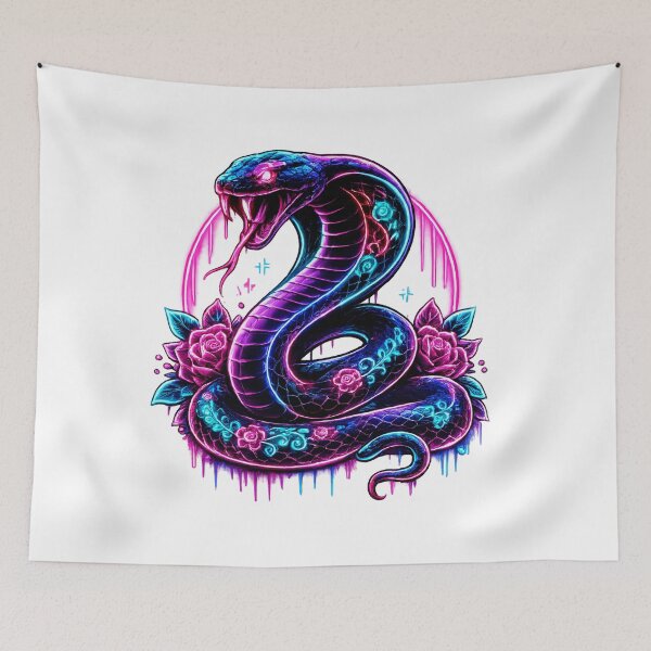 Item preview, Neon Cobra in cyberpunk fantasy style designed and sold by WonderPiks.