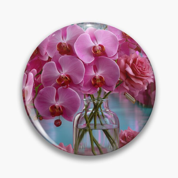 Item preview, Neon Orchid Rebellion – Cyber Rococo Floral Luxury designed and sold by VelvetThornsArt.