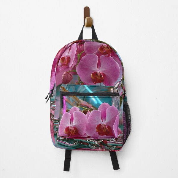 Item preview, Neon Orchid Rebellion – Cyber Rococo Floral Luxury designed and sold by VelvetThornsArt.