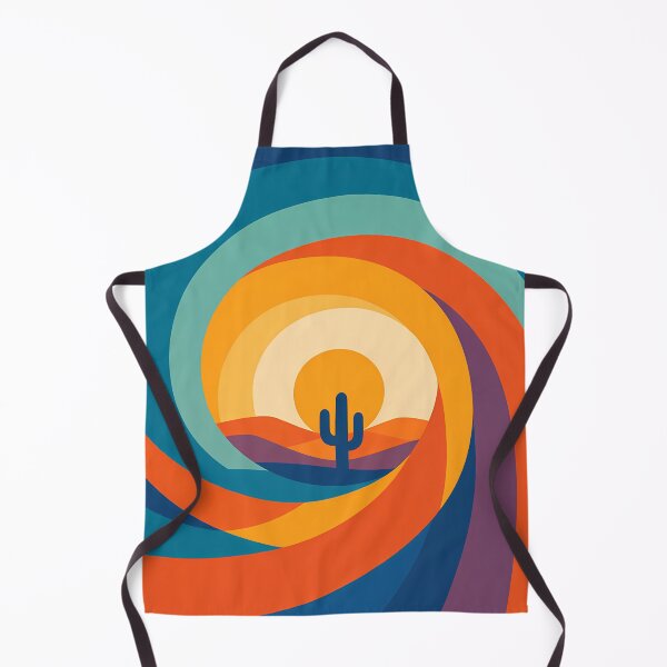 Item preview, Swirling Desert Sunset with Cactus Arches designed and sold by InkSmithery.