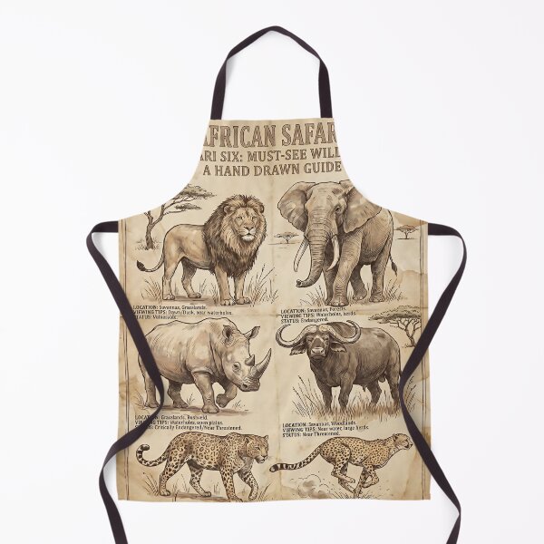 Item preview, The Big Six: African Safari Icons designed and sold by Jandedan.