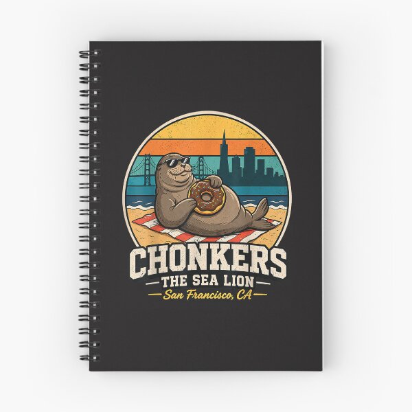Item preview, Chonkers The Sea Lion San Francisco Funny Seal Retro California Design designed and sold by kiralynstration.