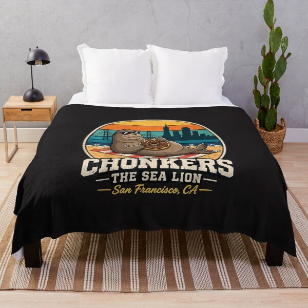 Item preview, Chonkers The Sea Lion San Francisco Funny Seal Retro California Design designed and sold by kiralynstration.