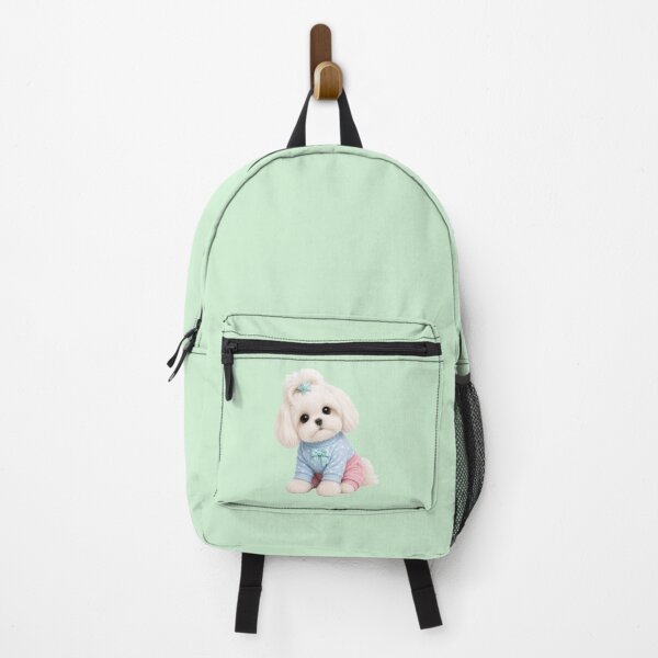 Item preview,  Cute Plush Puppy in Pastel Blue Polka Dot Sweater designed and sold by Aimetoi.