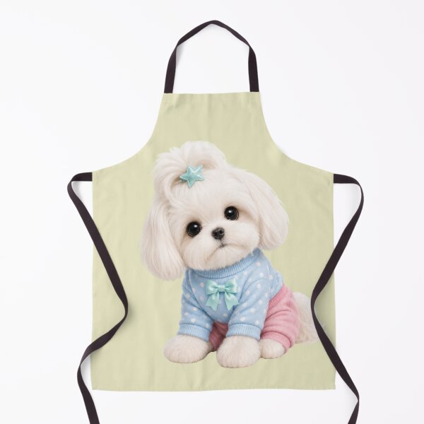 Item preview, Cute Plush Puppy in Pastel Blue Polka Dot Sweater designed and sold by Aimetoi.