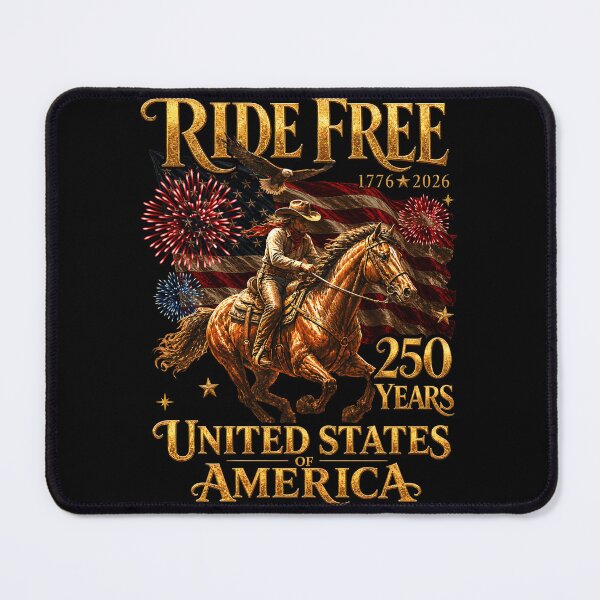 Item preview, Ride Free 1776 2026 USA 250 Years Patriotic Cowboy designed and sold by schoolofbullies.