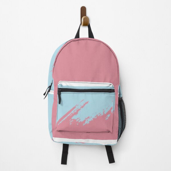 Item preview, Minimalist Pastel Pink Brushstroke on Sky Blue designed and sold by PixelParinda.