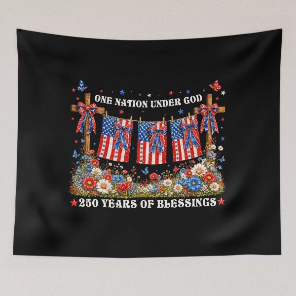 Item preview, One Nation Under God USA Flag Happy 4th of July Women Girls designed and sold by schoolofbullies.