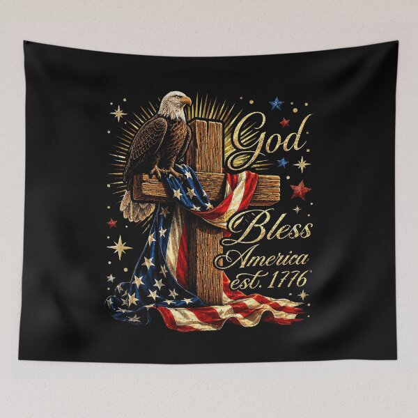 Item preview, God Bless America Bald Eagle USA 250 designed and sold by schoolofbullies.