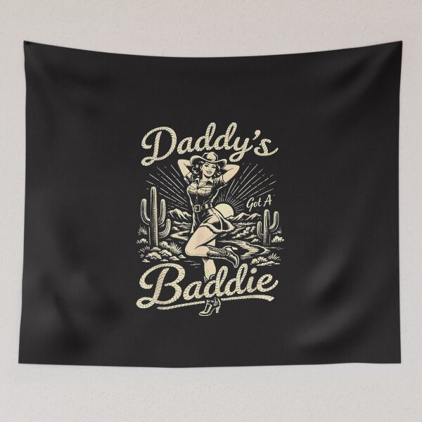 Item preview, Daddy’s Got A Baddie Funny Vintage Cowgirl Western Rodeo Design designed and sold by kiralynstration.