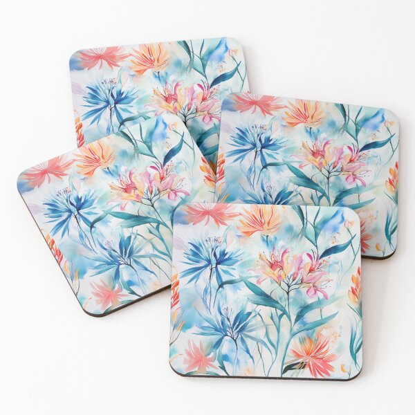 Item preview, Pink and Blue Watercolor Agapanthus • Light Flowers • Delicate Floral Illustration designed and sold by Candice Dethise.