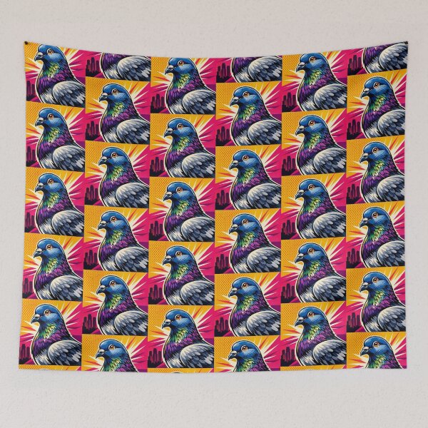 Item preview, Urban Pigeon – Vibrant Pop Art Bird Illustration designed and sold by Dogandesighn.