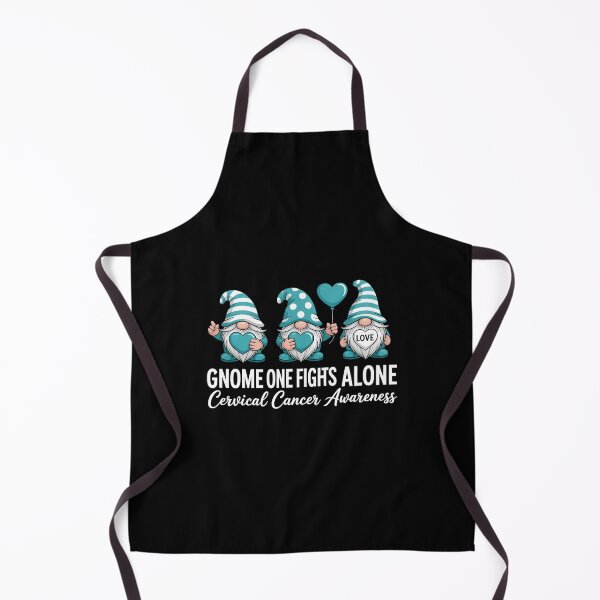 Item preview, Cervical Cancer Awareness Gnome One Fights Alone Teal Ribbon designed and sold by SapfireStuArt.
