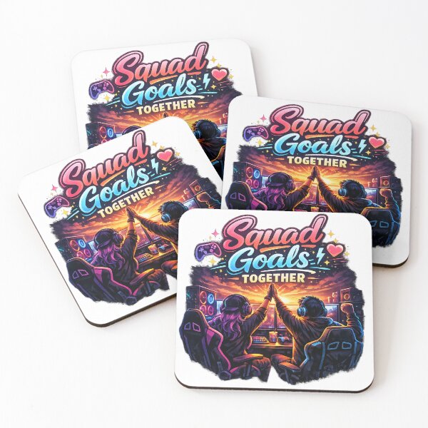 Item preview, Squad Goals – Neon Gamer Friends Cyberpunk Design designed and sold by mbmstores.
