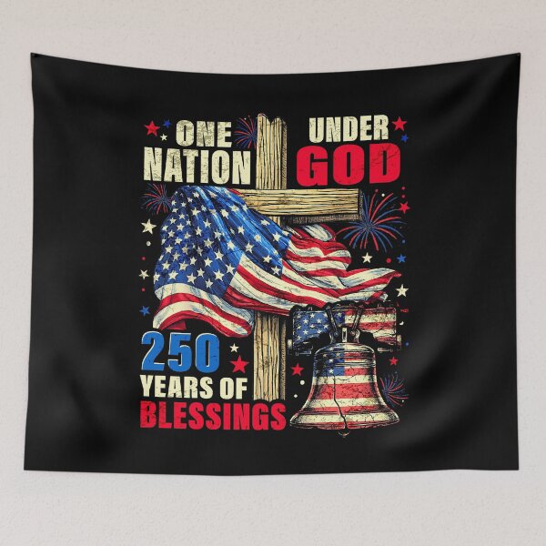 Item preview, One Nation Under God USA Flag Happy 4th of July Women Girls designed and sold by schoolofbullies.