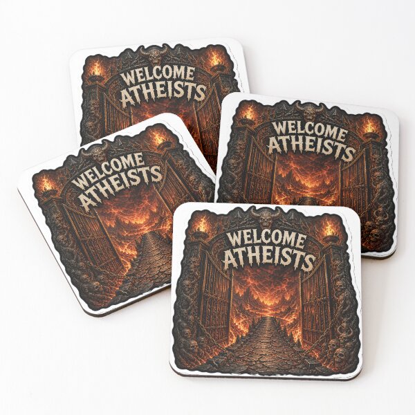 Item preview, Welcome Atheists designed and sold by Kirrindy Designs.