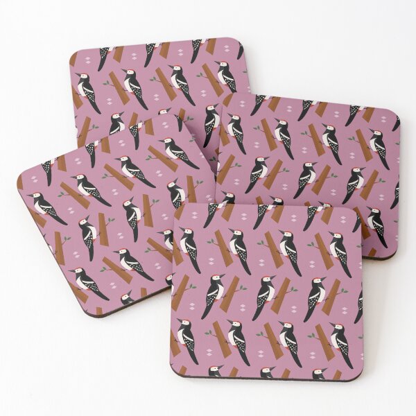 Item preview, Woodpeckers on purple designed and sold by reneesillus.