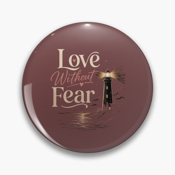 Item preview, Love Without Fear, Bold Romantic Lighthouse Design, Safe Love Quote designed and sold by JagrDesigns.