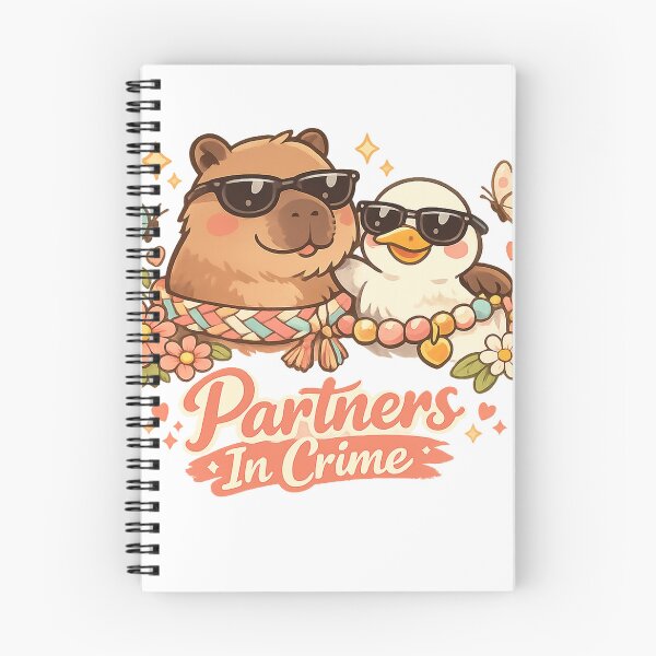 Item preview, Partners In Crime – Cute Capybara and Duck Friends designed and sold by mbmstores.