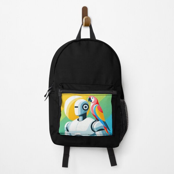 Item preview, Robot and Parrot – Futuristic Nature Harmony Art designed and sold by Dogandesighn.