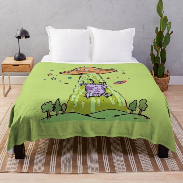 Item preview, "The Great Moo-duction": Funny UFO Alien Abducting Cow designed and sold by PM.