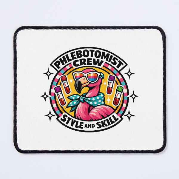 Item preview, Cool Flamingo Phlebotomist Crew Sunglasses Retro Badge Shirt – Stylish Medical Lab Tech Gift for National Phlebotomists Recognition Week designed and sold by ClinicalHubs.