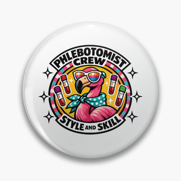 Item preview, Cool Flamingo Phlebotomist Crew Sunglasses Retro Badge Shirt – Stylish Medical Lab Tech Gift for National Phlebotomists Recognition Week designed and sold by ClinicalHubs.