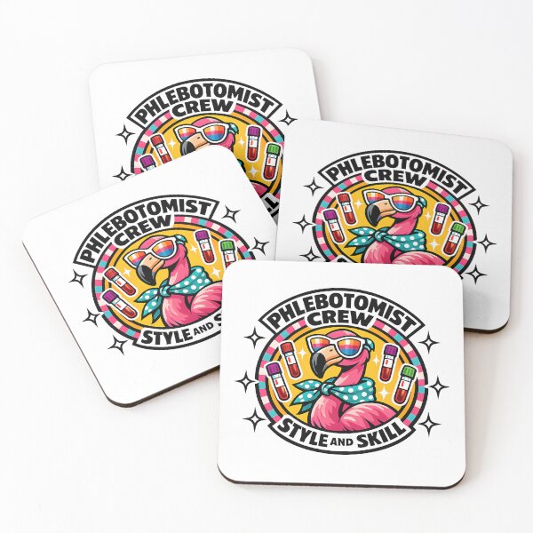 Item preview, Cool Flamingo Phlebotomist Crew Sunglasses Retro Badge Shirt – Stylish Medical Lab Tech Gift for National Phlebotomists Recognition Week designed and sold by ClinicalHubs.