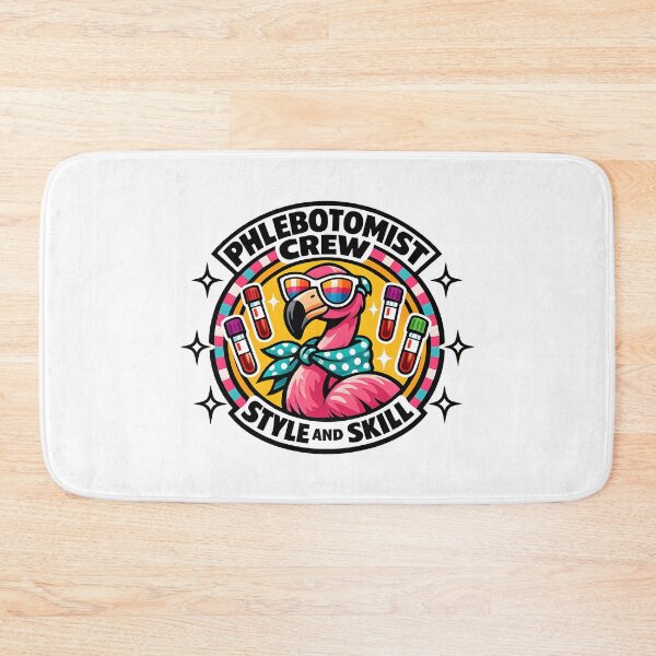 Item preview, Cool Flamingo Phlebotomist Crew Sunglasses Retro Badge Shirt – Stylish Medical Lab Tech Gift for National Phlebotomists Recognition Week designed and sold by ClinicalHubs.
