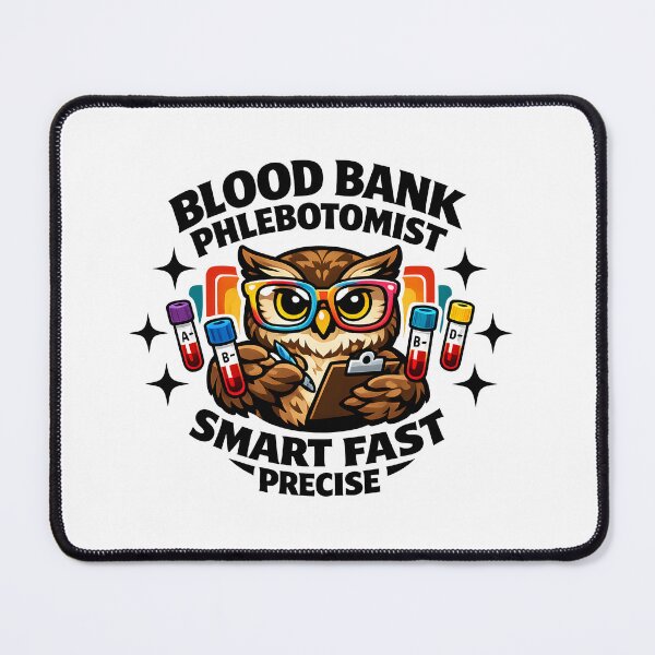 Item preview, Cool Owl Blood Bank Phlebotomist Sunglasses Retro Badge Gift for National Blood Donor Month designed and sold by ClinicalHubs.