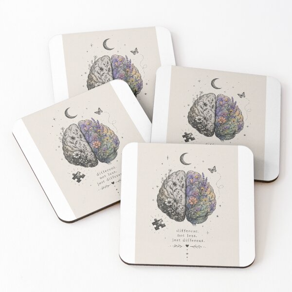 Item preview, Different, Not Less – Neurodiversity Aesthetic Design designed and sold by ColorNest Designs.