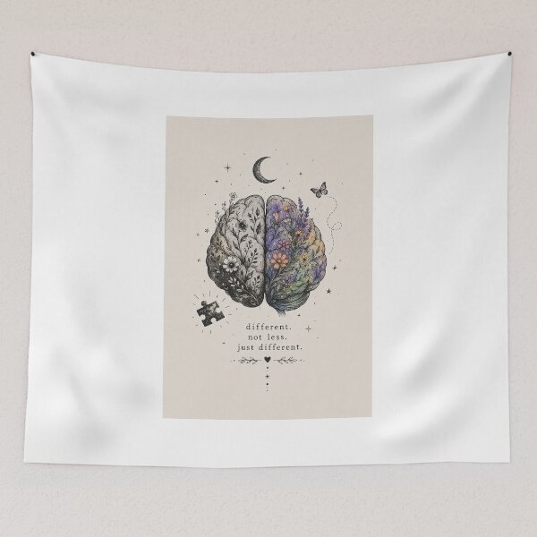 Item preview, Different, Not Less – Neurodiversity Aesthetic Design designed and sold by ColorNest Designs.