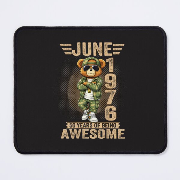 Item preview, June 1976 50th Birthday Teddy Bear Retro Vintage Men Design designed and sold by kiralynstration.