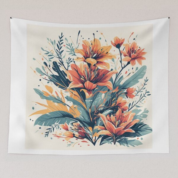 Item preview, Orange flowers designed and sold by Kari's shop.