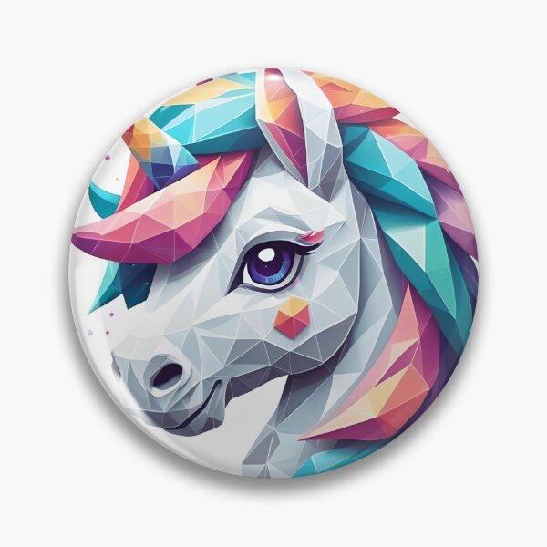 Artikelvorschau, Sternenstaub-Einhorn – Kawaii Low Poly entworfen und verkauft von artificia-off.