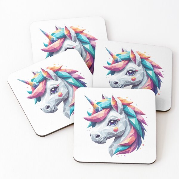 Item preview, Unicornio Polvo de Estrellas - Kawaii Low Poly designed and sold by artificia-off.