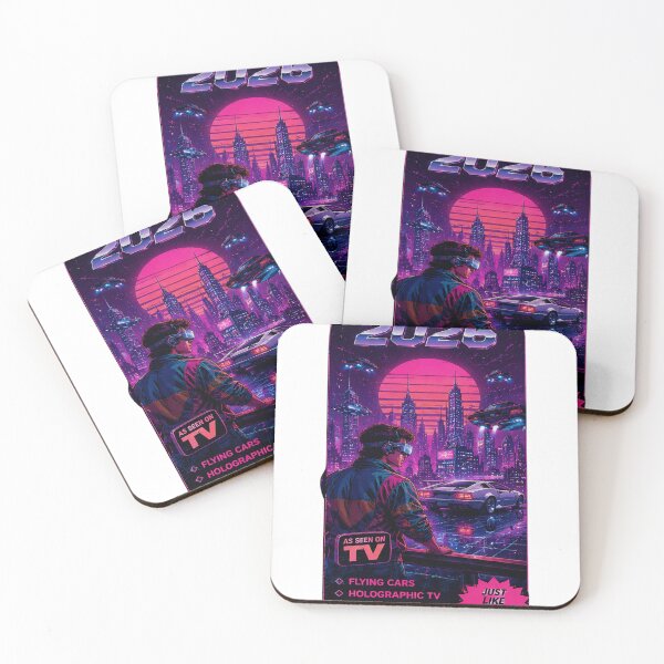 Item preview, The Future Is 2026 Retro Cyberpunk Outrun Aesthetic designed and sold by anandariki.