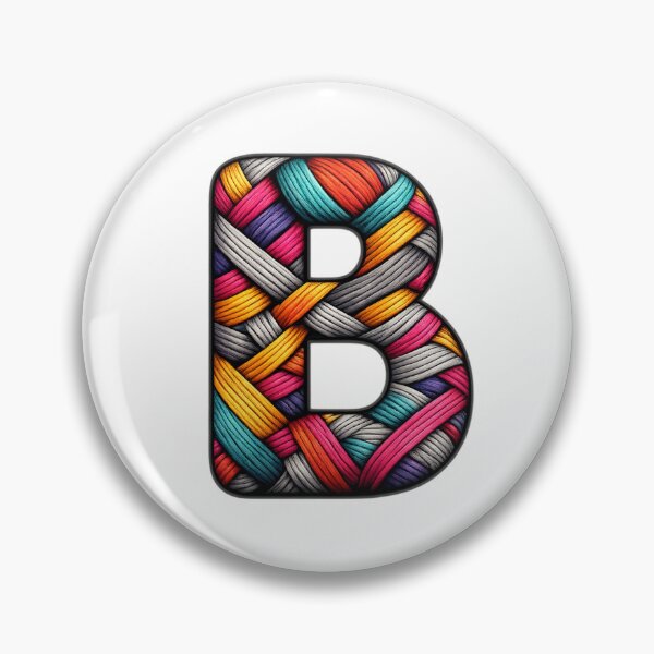 Item preview, Artistic Colorful Woven Letter B Monogram designed and sold by PixelParinda.