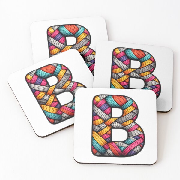 Item preview, Artistic Colorful Woven Letter B Monogram designed and sold by PixelParinda.