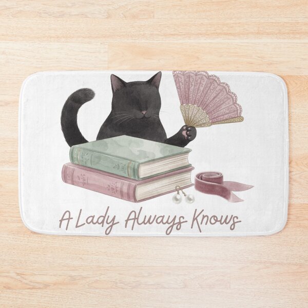 Item preview, A Lady Always Knows — Victorian Lace Fan Cat Mystery Tee designed and sold by kosimazaki.