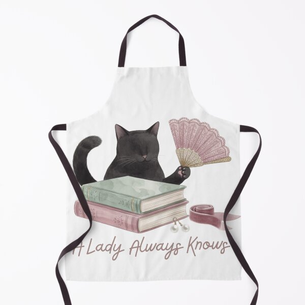 Item preview, A Lady Always Knows — Victorian Lace Fan Cat Mystery Tee designed and sold by kosimazaki.